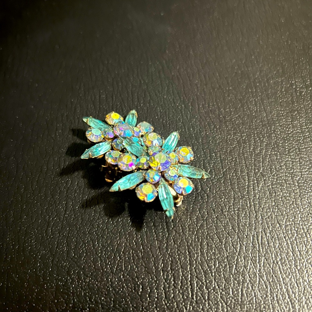 Vintage rhinestone clip ons